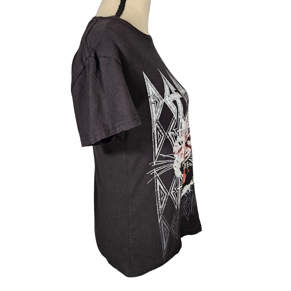 Def Leappard Official Merch Womens Graphic Print T Shirt, Black, Small - Picture 2 of 10